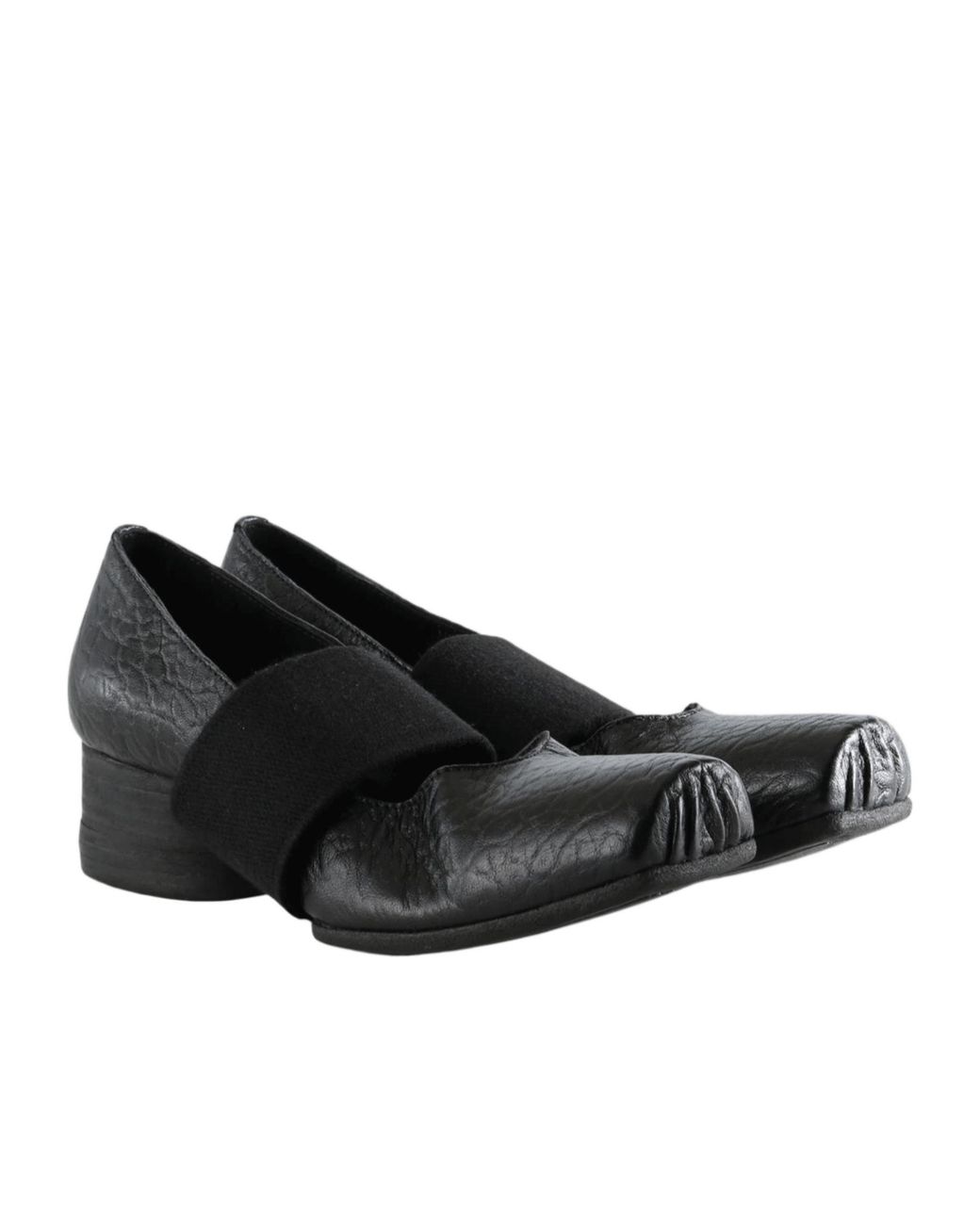 Uma Wang Black Square-Toe Ballet Flats