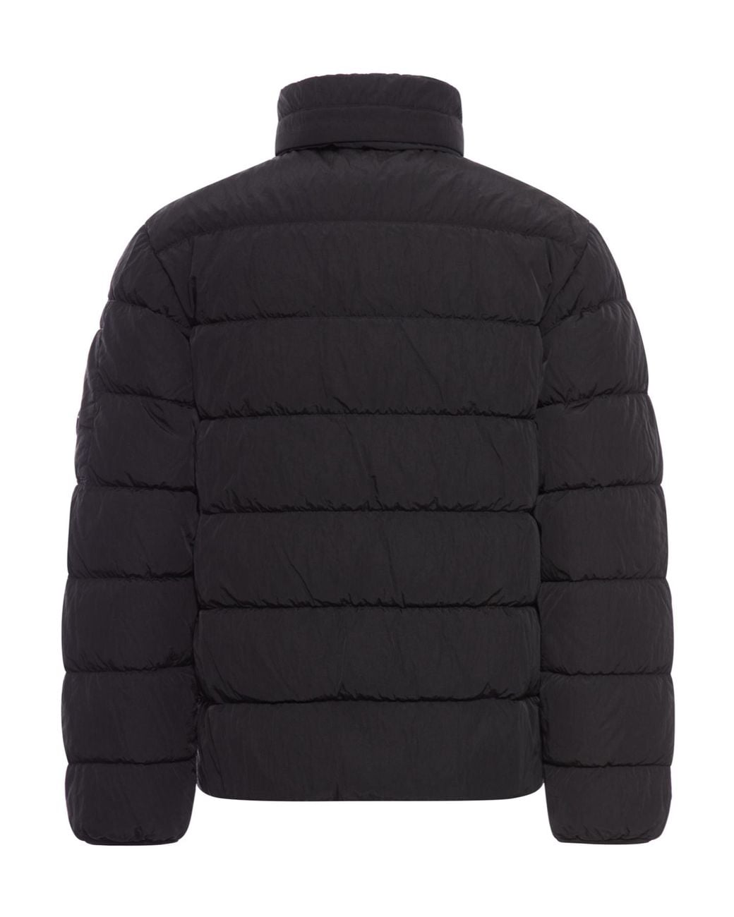 C P Company Black Quilted Down Jacket for men