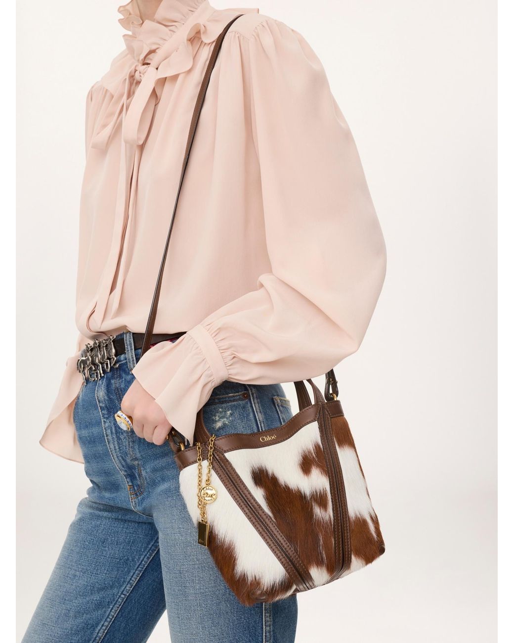 Chloé Brown Small Chloé Spin Tote Bag