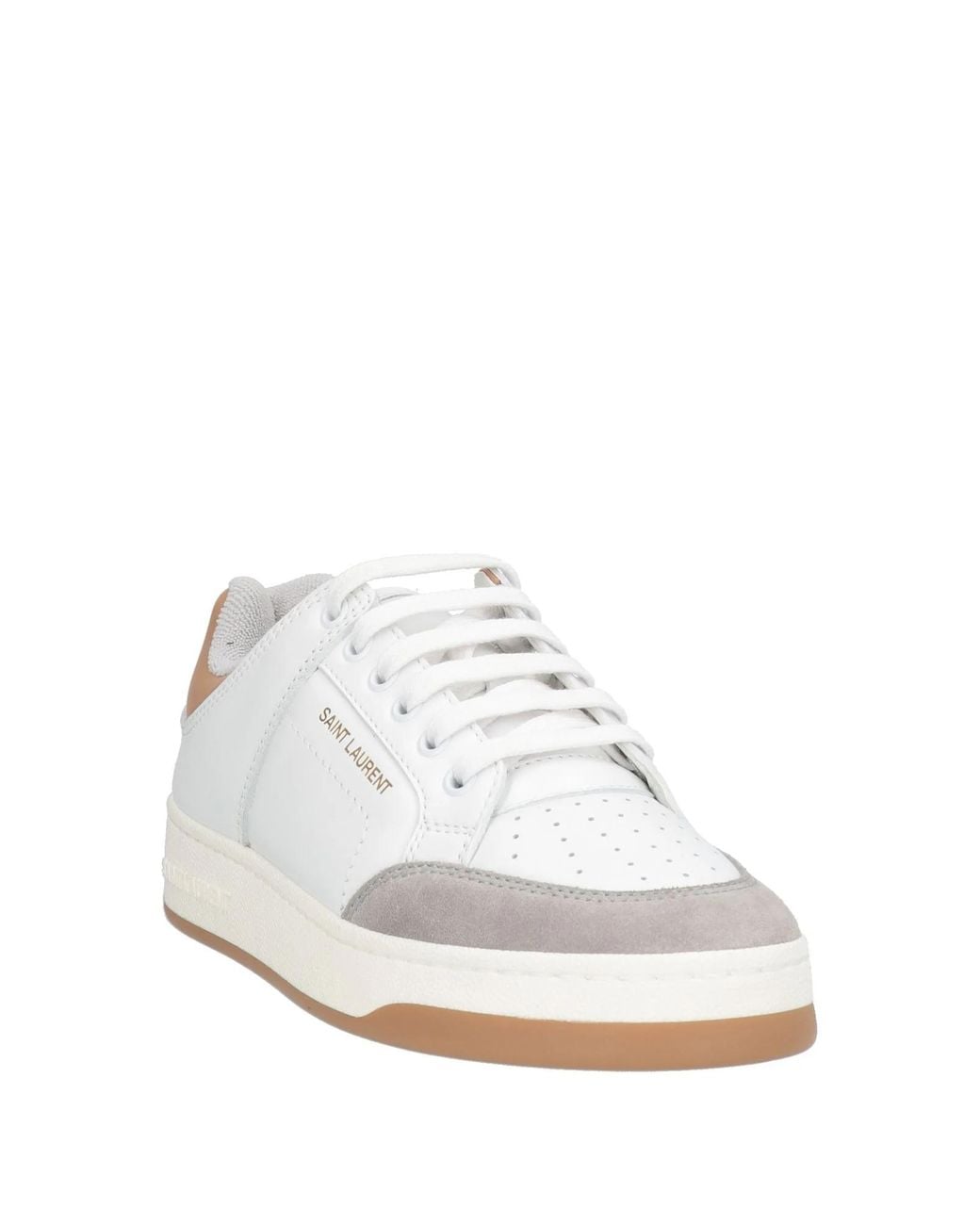 Saint Laurent White Multi-Color Low-Top Casual Shoes