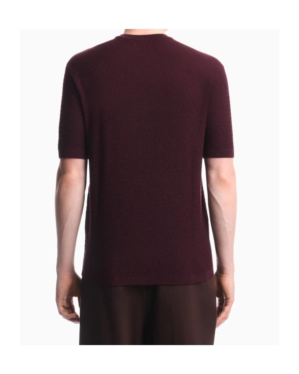 Emporio Armani Red Crew-Neck Sweater for men
