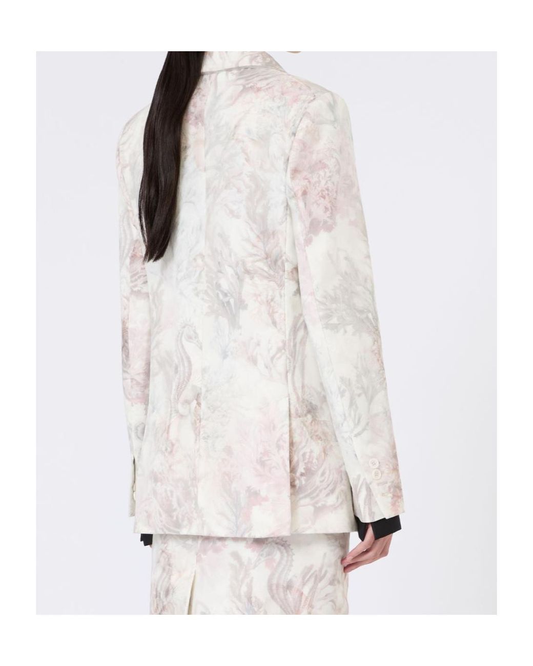 Max Mara Natural Slim Fit Printed Blazer