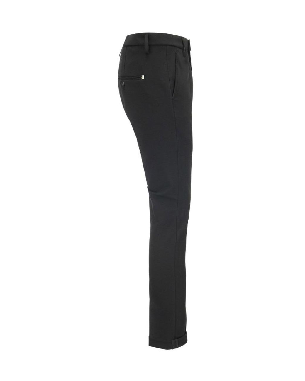 Dondup Black Gaubert Slim Fit Jersey Trousers for men
