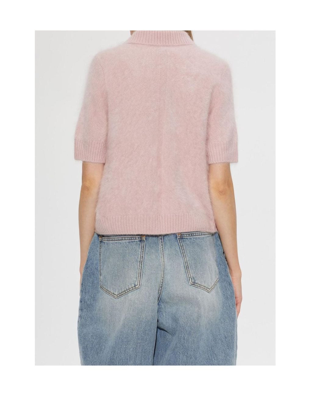Rag & Bone Pink Short-Sleeve Knit Cardigan