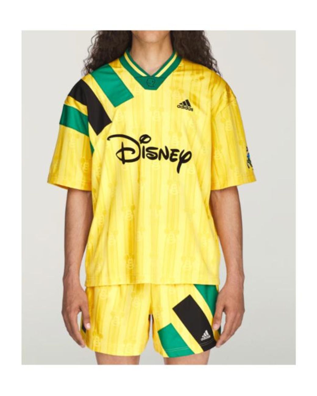 Adidas Yellow Originals Brain Dead Disney Logo T-Shirt for men