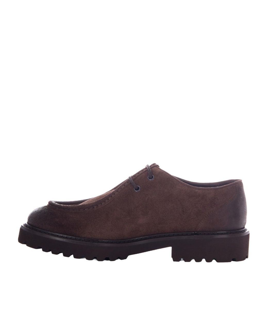 Doucal's Brown Philuf Lug-Sole Derby Shoes for men