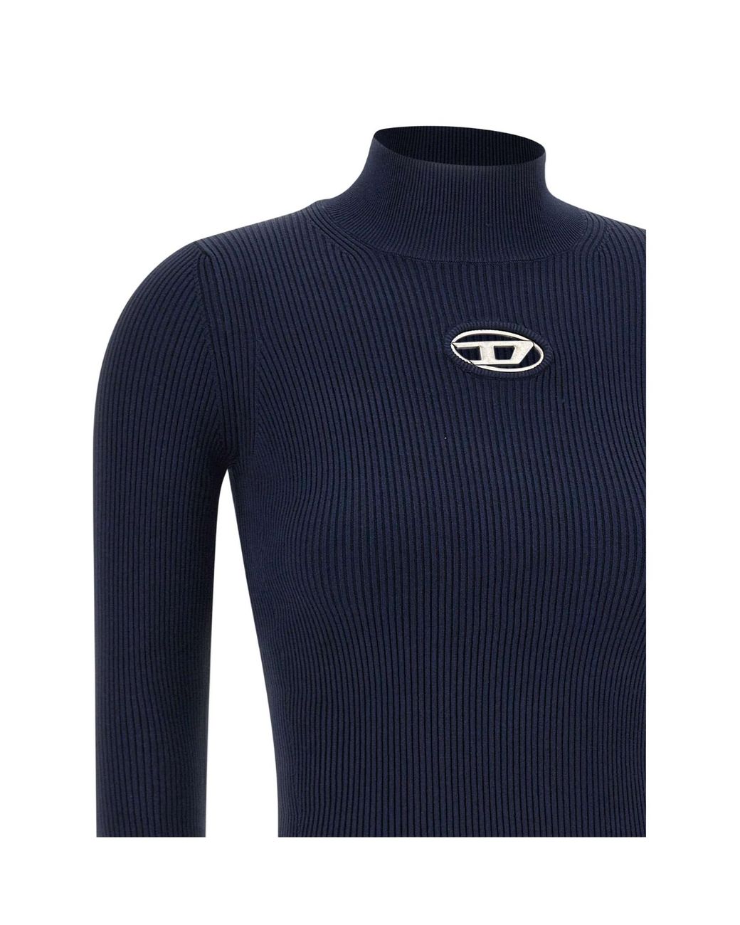DIESEL Blue M-Valari-Tn Rib-Knit Top