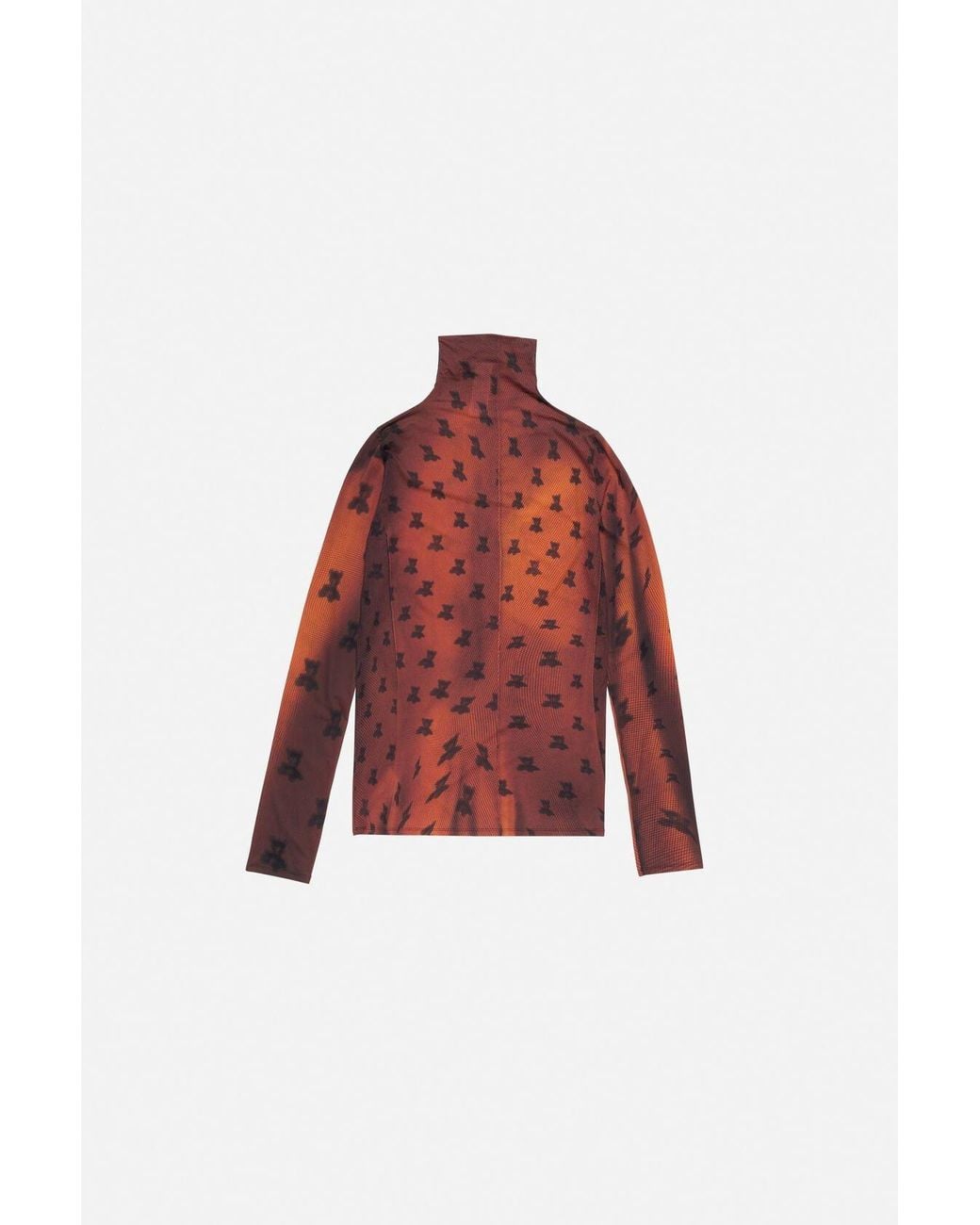 Acne Red Fitted Printed T-Shirt