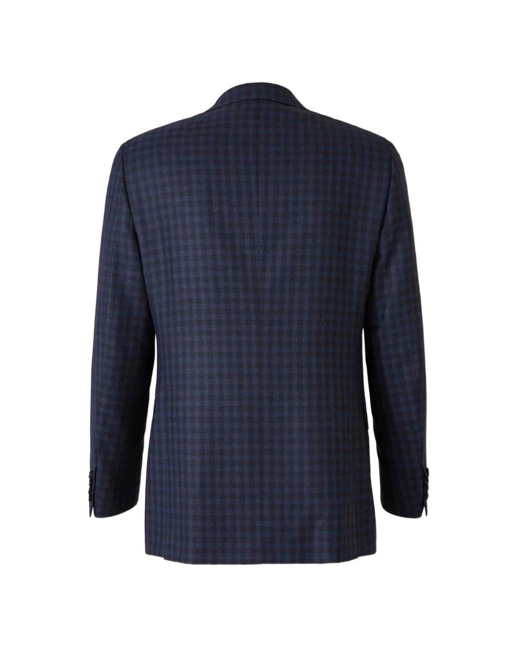Brioni Blue Checked Wool-Blend Blazer for men