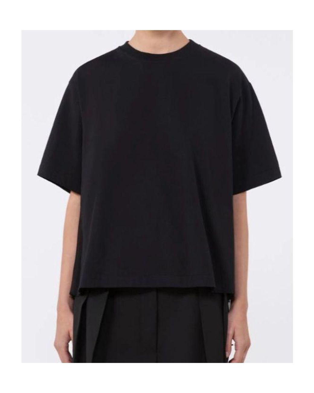 Sportmax Black Spxspiga Back Pleated T-Shirt