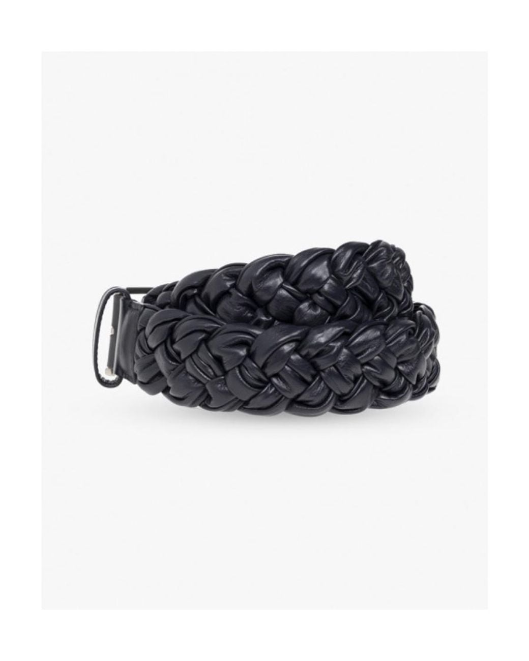 Bottega Veneta White Logo Belt for men