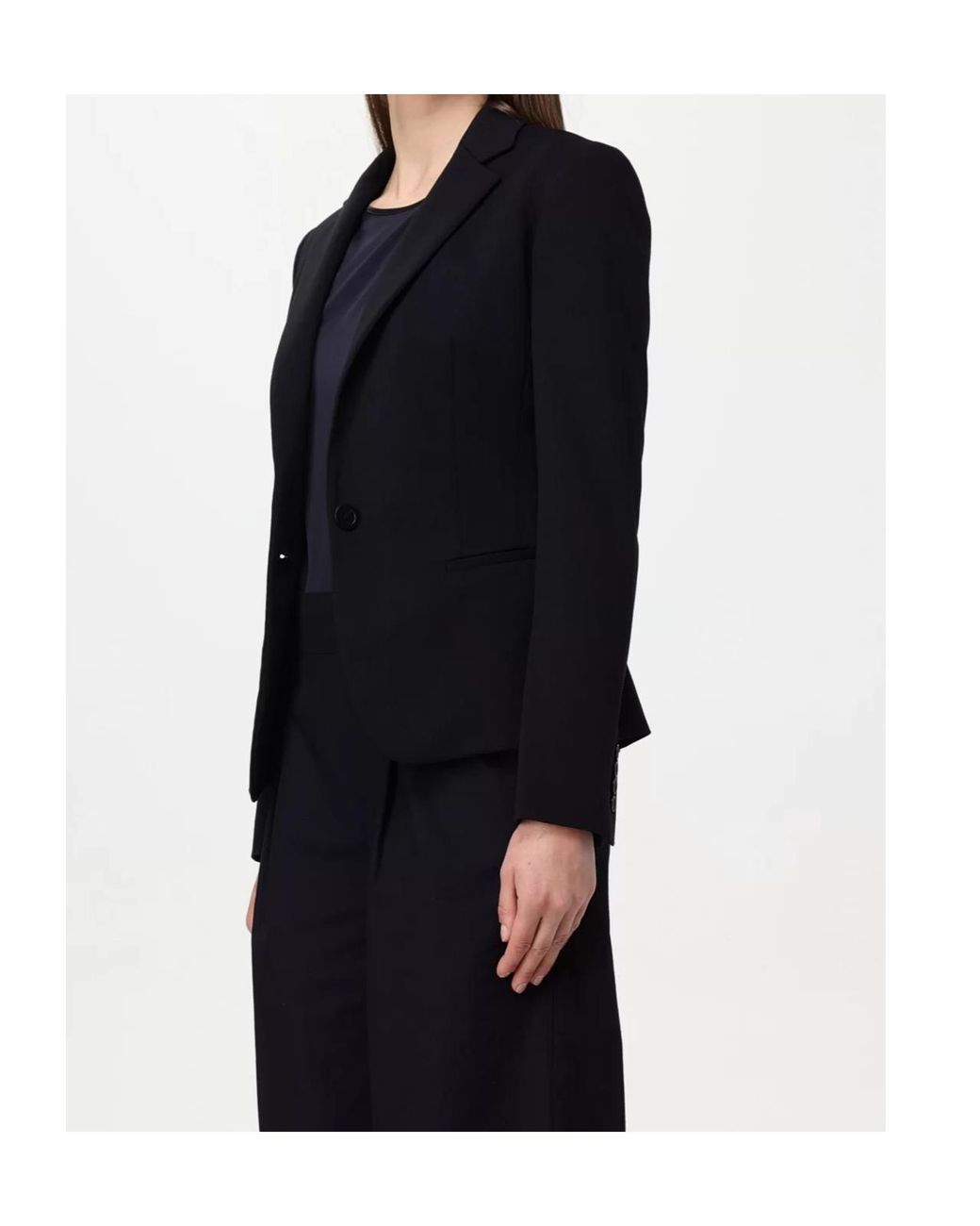 Dondup Black Single-Breasted Blazer