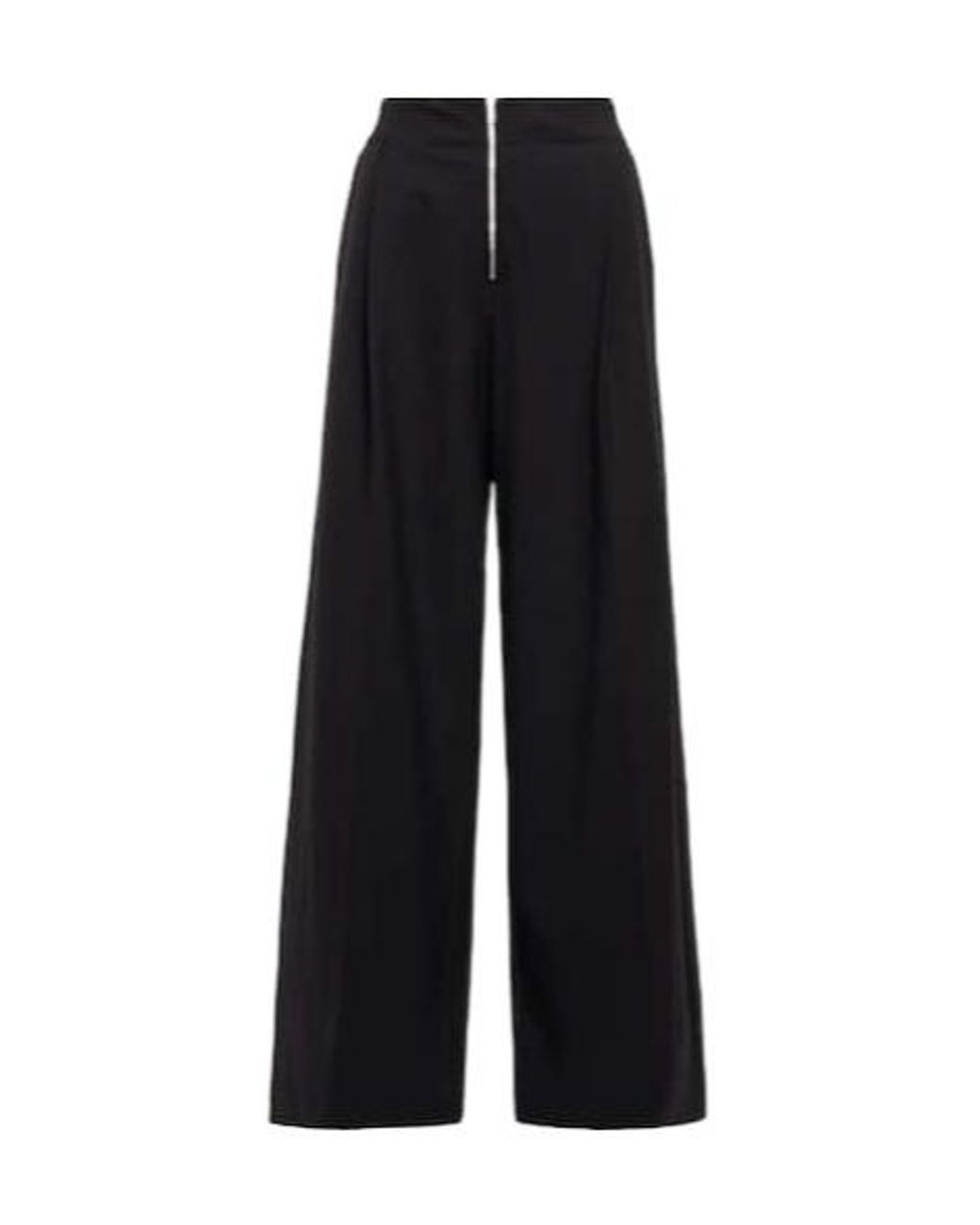 Proenza Schouler Black High-Rise Wide-Leg Wool-Blend Pants