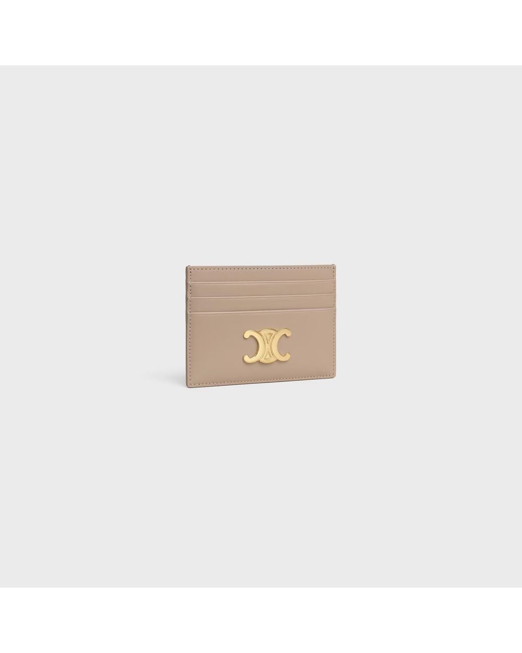 Céline Natural Card Holder Triomphe