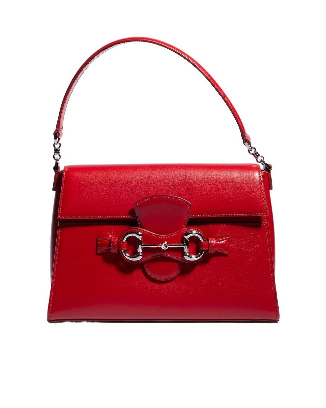 Gucci Red Horsebit Duomo Medium Top Handle Bag