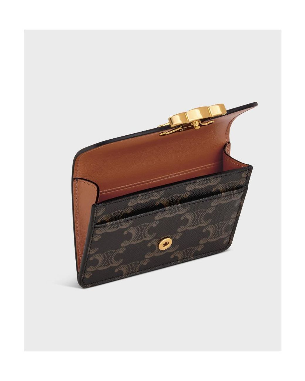 Céline Black Card Holder Triomphe