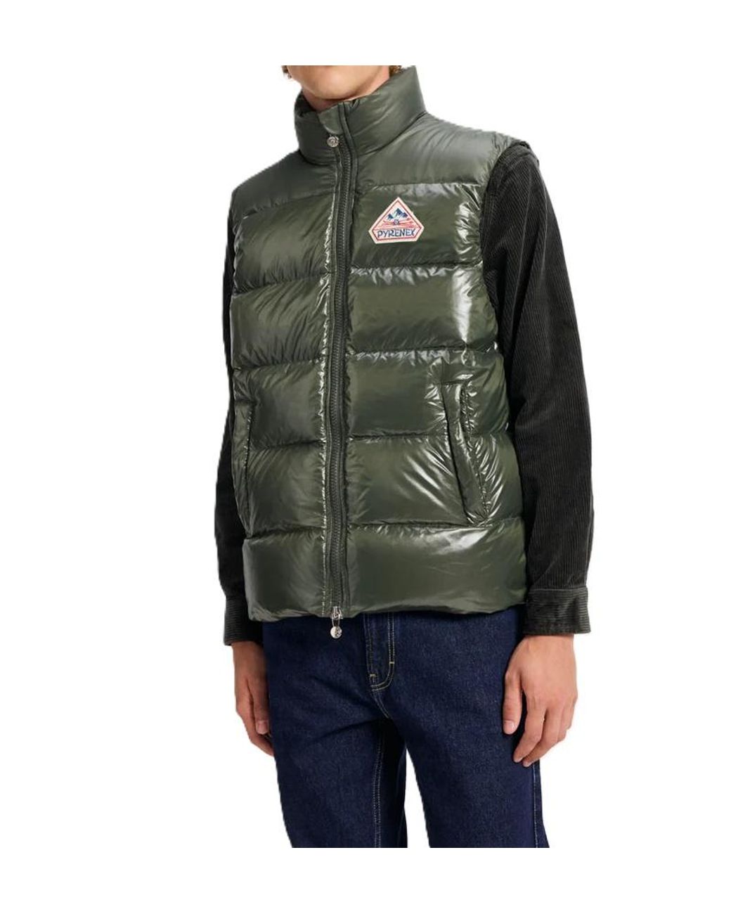 Pyrenex Green John Sleeveless Down Vest for men