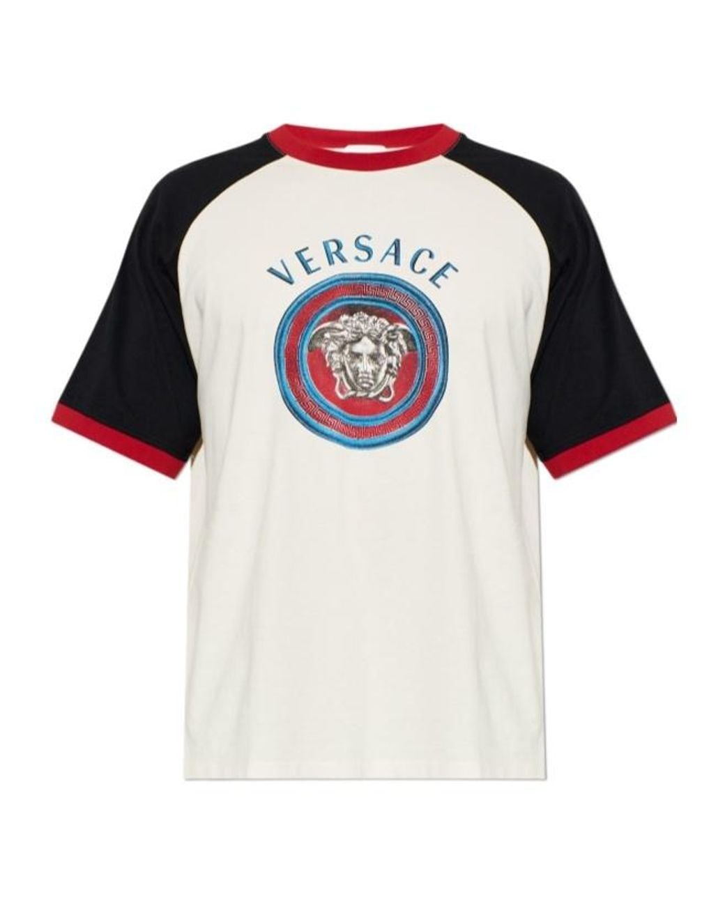 Versace Black Medusa Logo Raglan T-Shirt for men