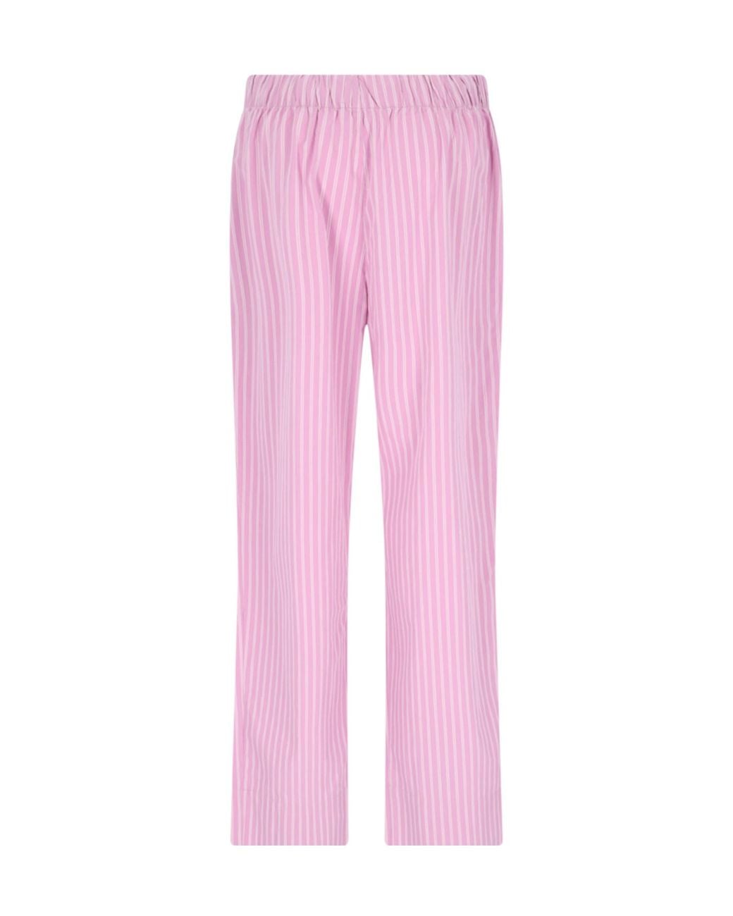 Tekla Pink Striped Poplin Pyjama Pants for men