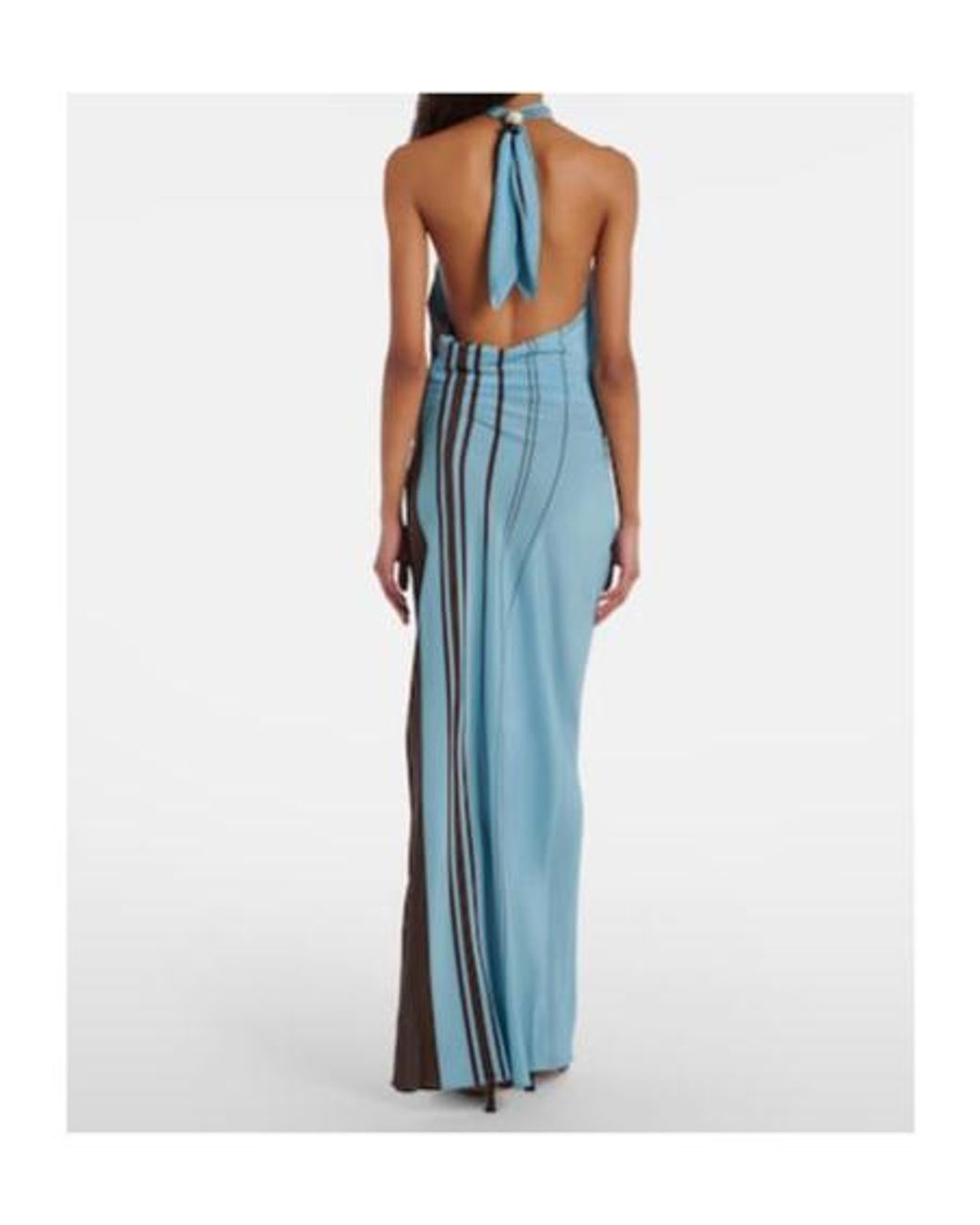 Sir Blue Rioja Striped Silk Crêpe Maxi Dress