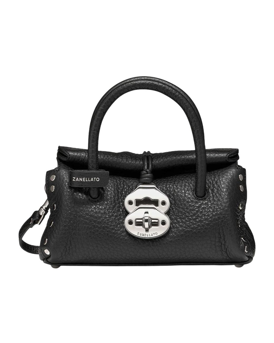 Zanellato Black Dotta Centauro Baby Top Handle Bag