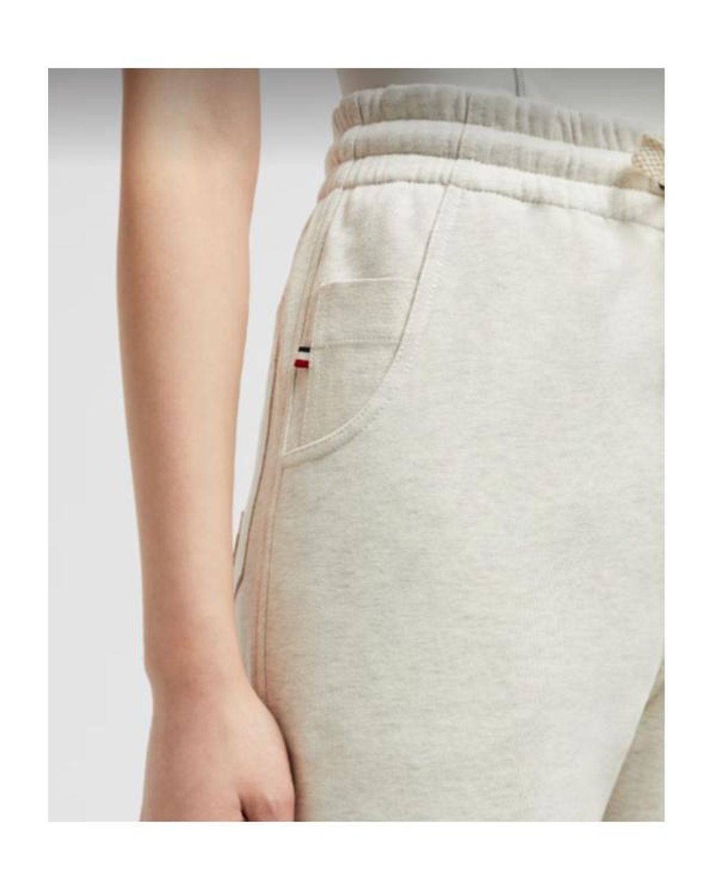 Moncler White Grenoble Logo Patch Track Pants