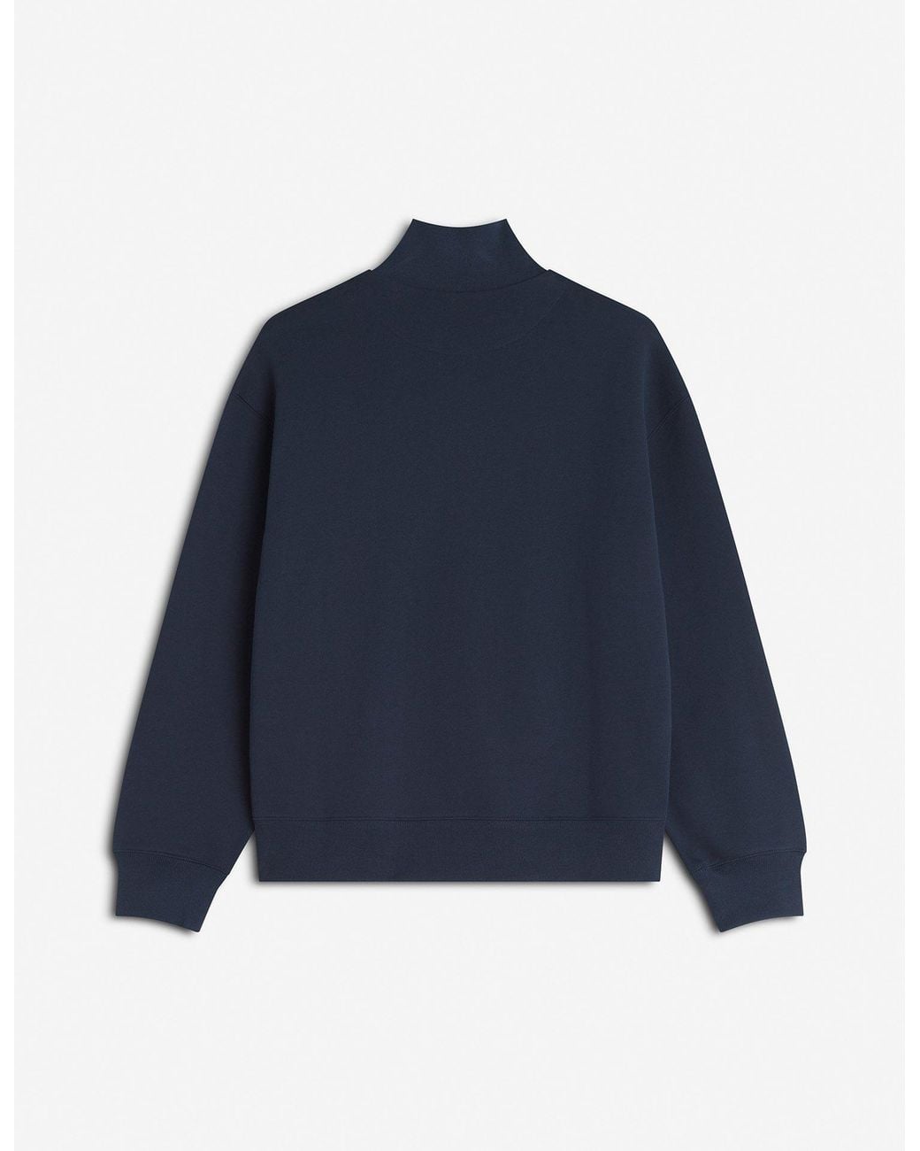 Maison Kitsuné Blue Maison Kitsuné Fox Head Half-Zip Sweatshirt for men