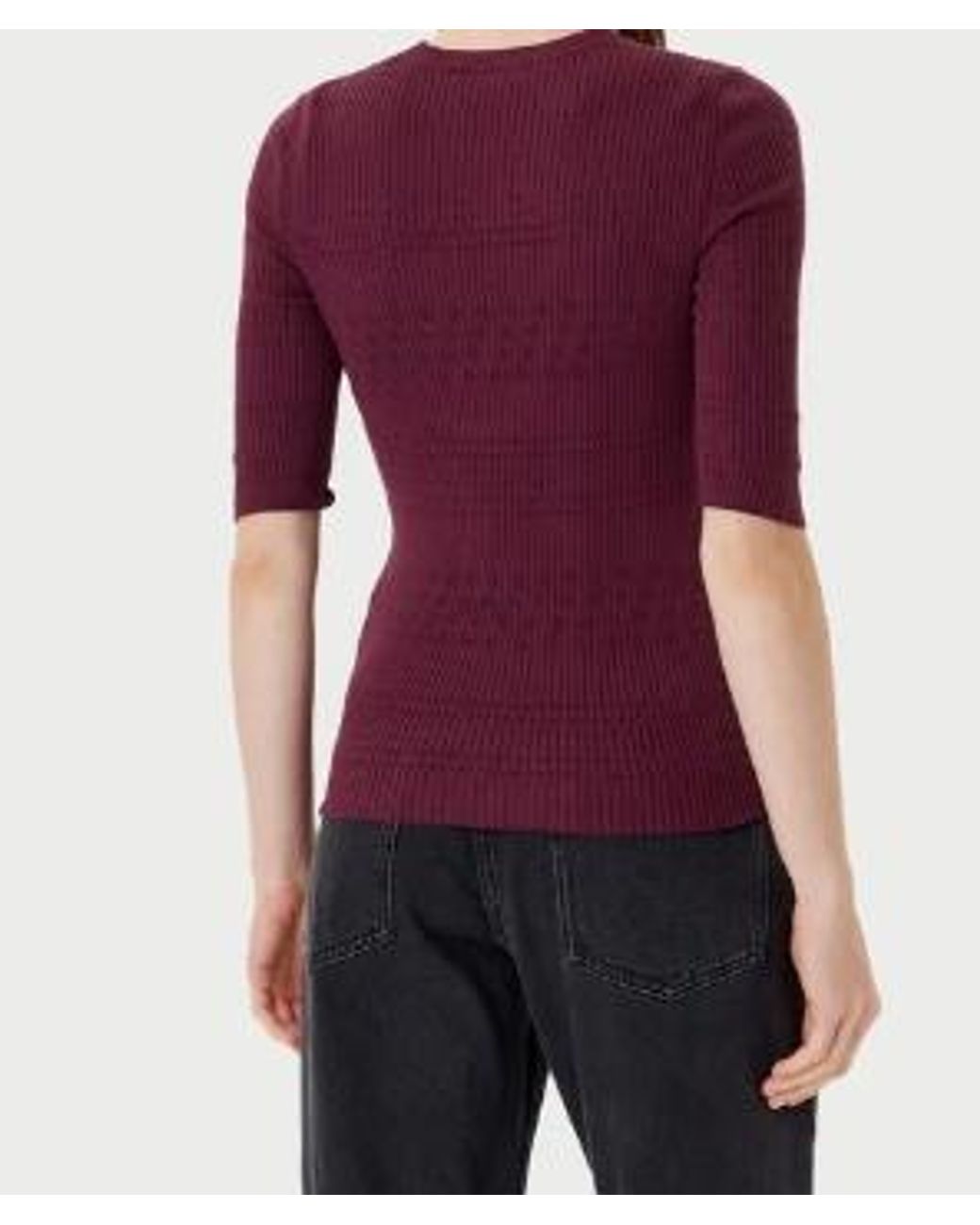 Twinset Purple Textured Knit Sweater