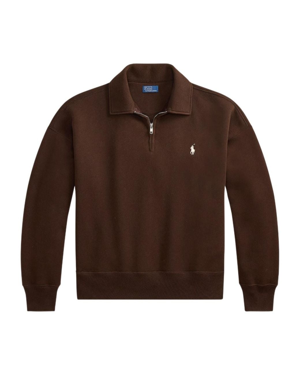 Polo Ralph Lauren Brown High-Neck Sweatshirt