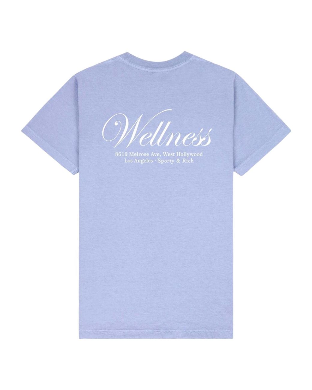 Sporty & Rich Blue Avenue Crew-Neck T-Shirt