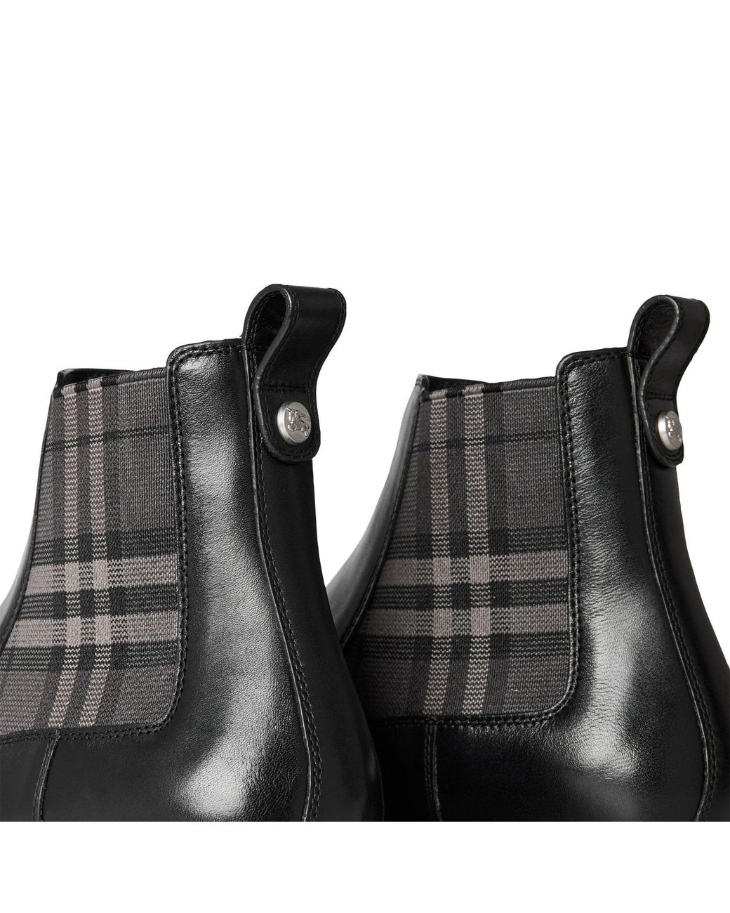 Burberry Black Solid Color Boots for men