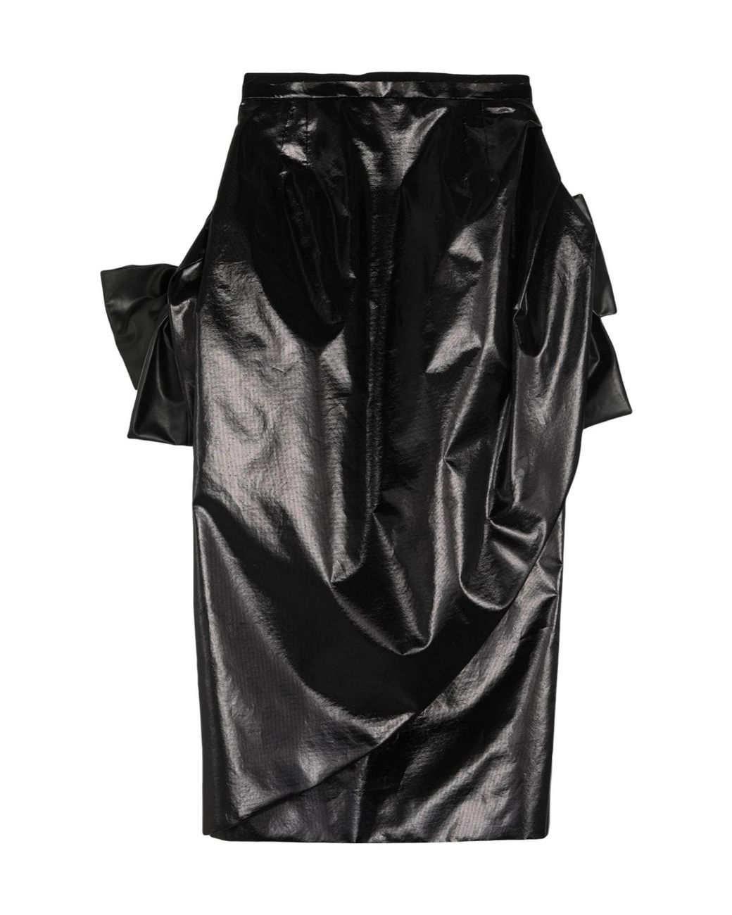 Maison Margiela Black Metallic Pencil Skirt