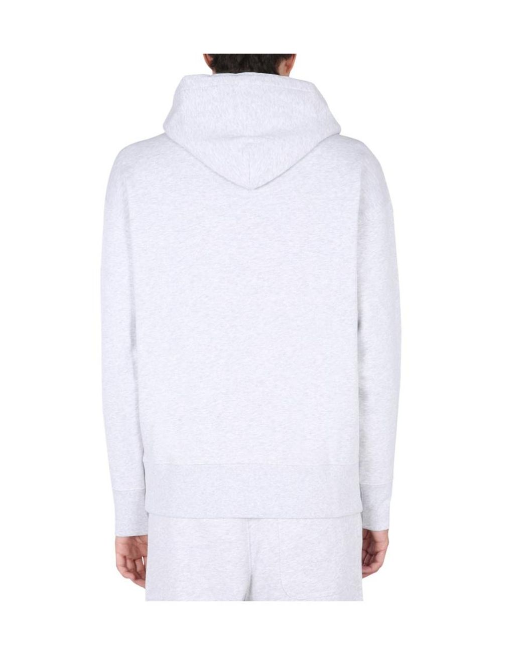MSGM White Logo Print Hoodie for men
