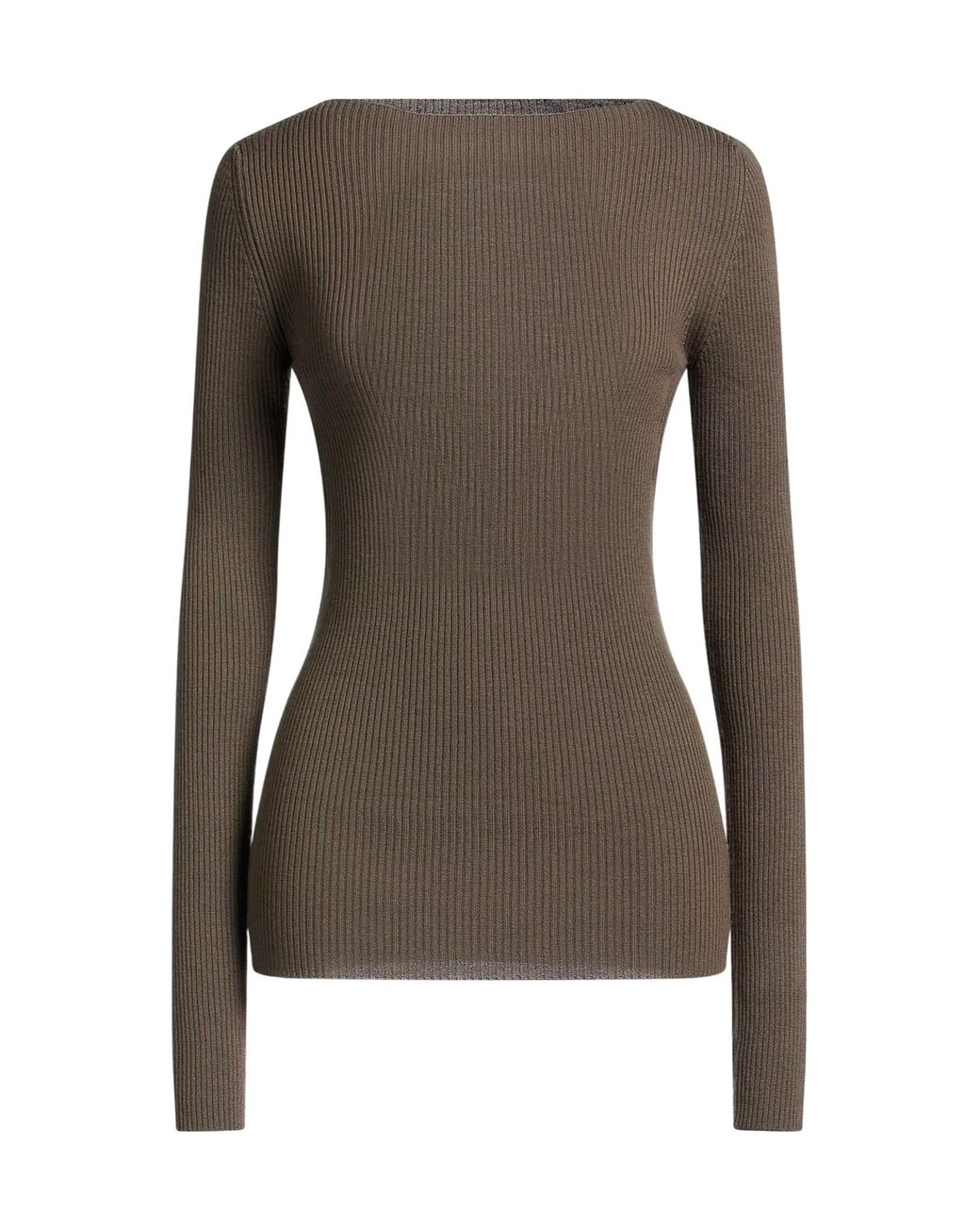 Rick Owens Brown Solid Color Lightweight Wool Knitwear