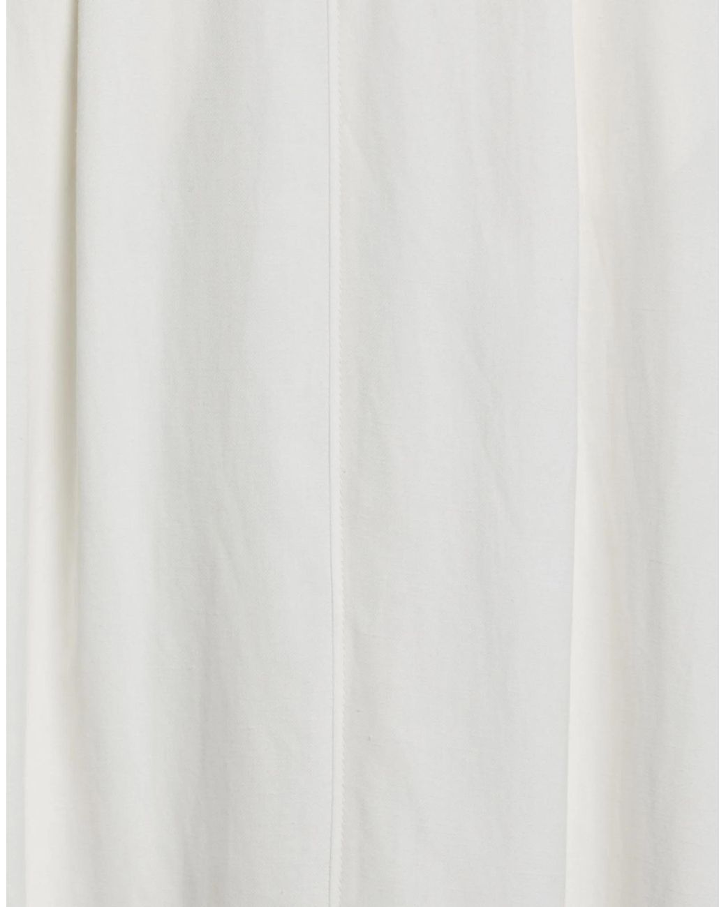 Brunello Cucinelli White Solid-Colored A-Line Skirt