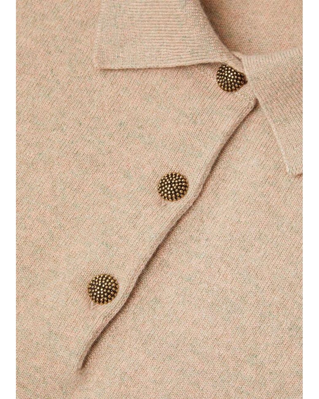 Loro Piana Natural Long-Sleeved Polo-Neck Sweater