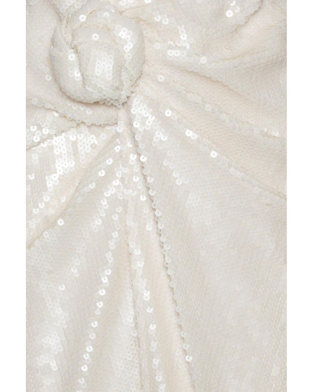 ROTATE BIRGER CHRISTENSEN White Sequins Knot Skirt