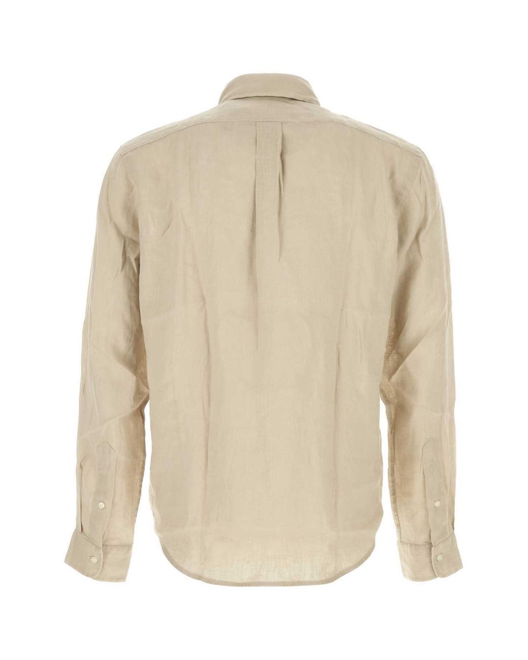 Polo Ralph Lauren White Long Sleeve Linen Shirt for men