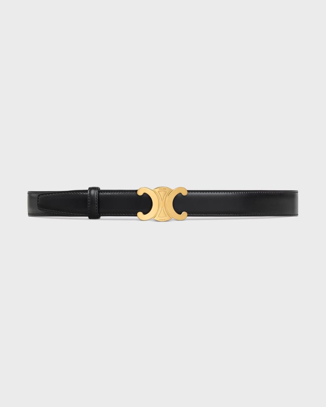 Céline White Triomphe Buckle Reversible Strap 25Mm