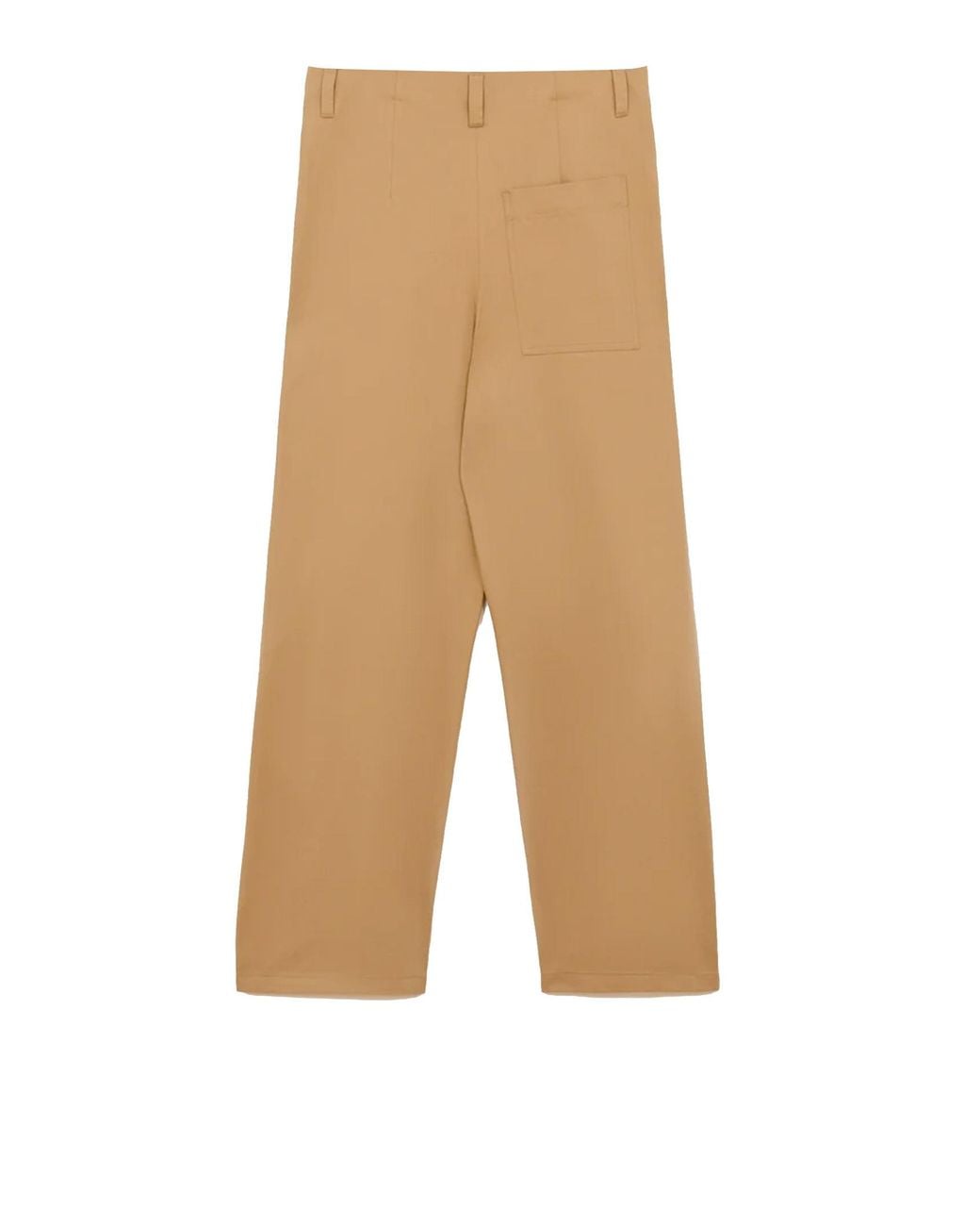 Loewe Natural Pleated Leather-Patch Trousers for men