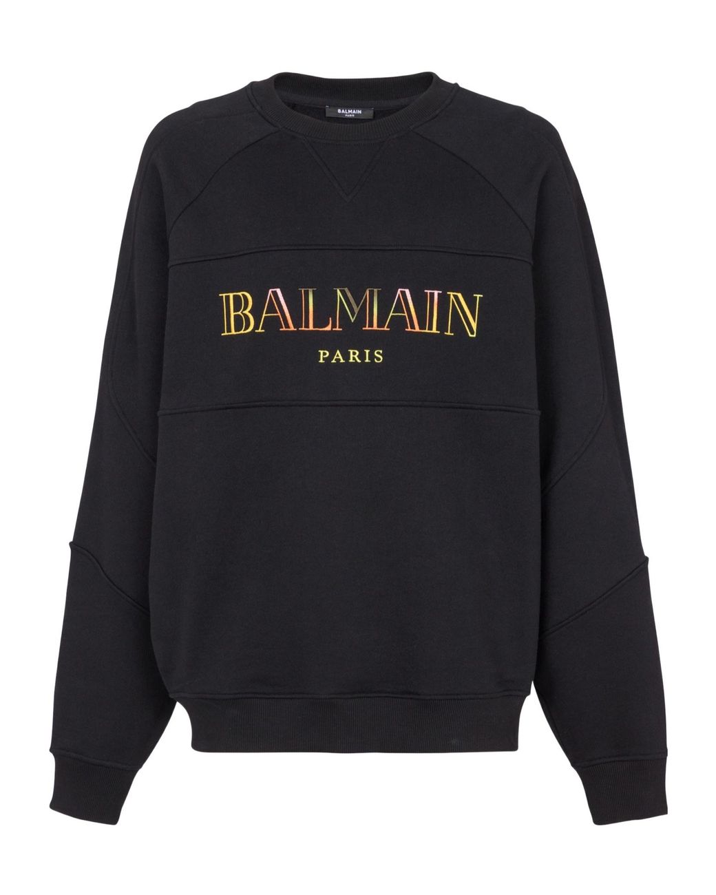 Balmain Blue Cotton Logo Sweatshirt for men