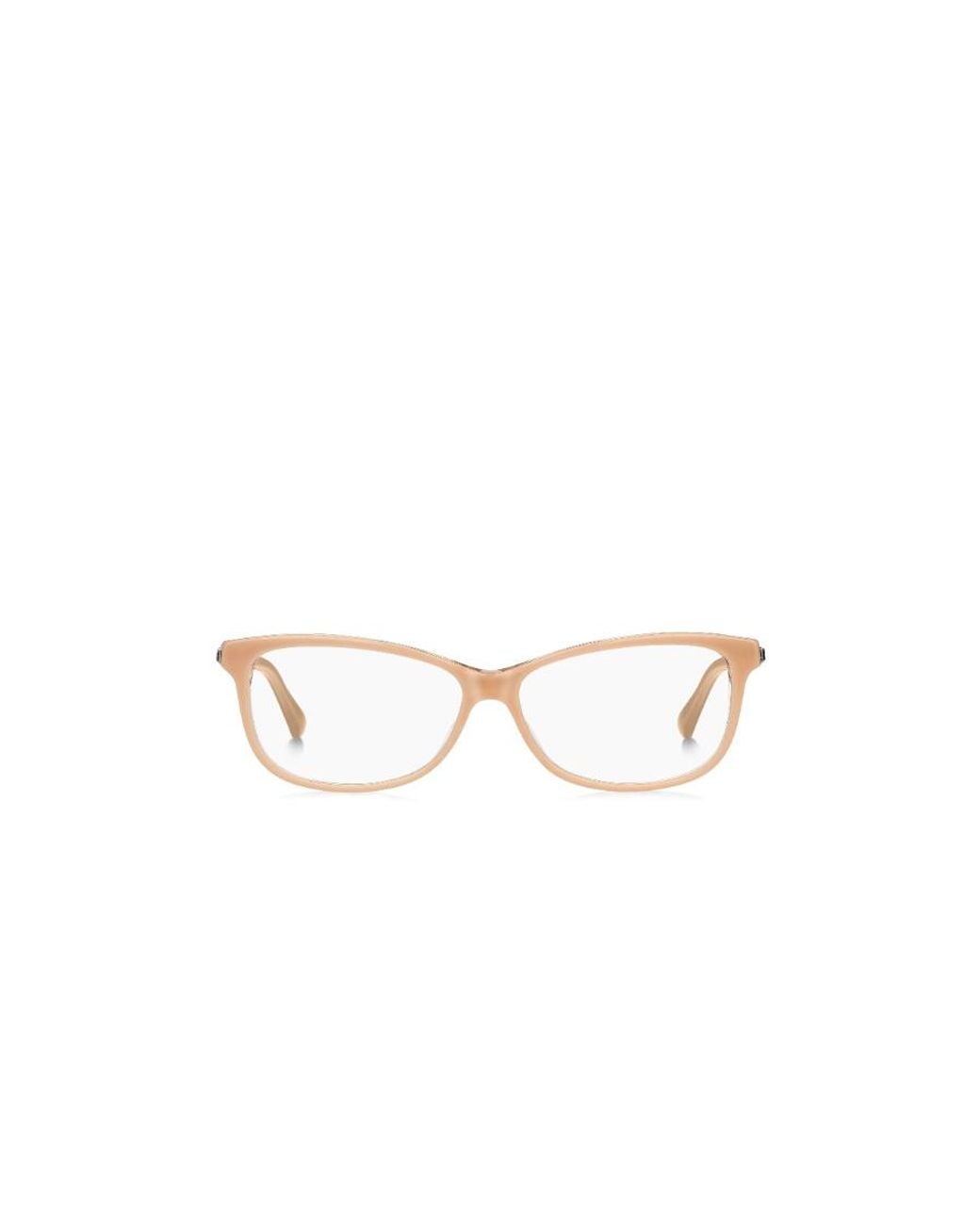 Jimmy Choo White Eyewear Rectangular Frame Glasses