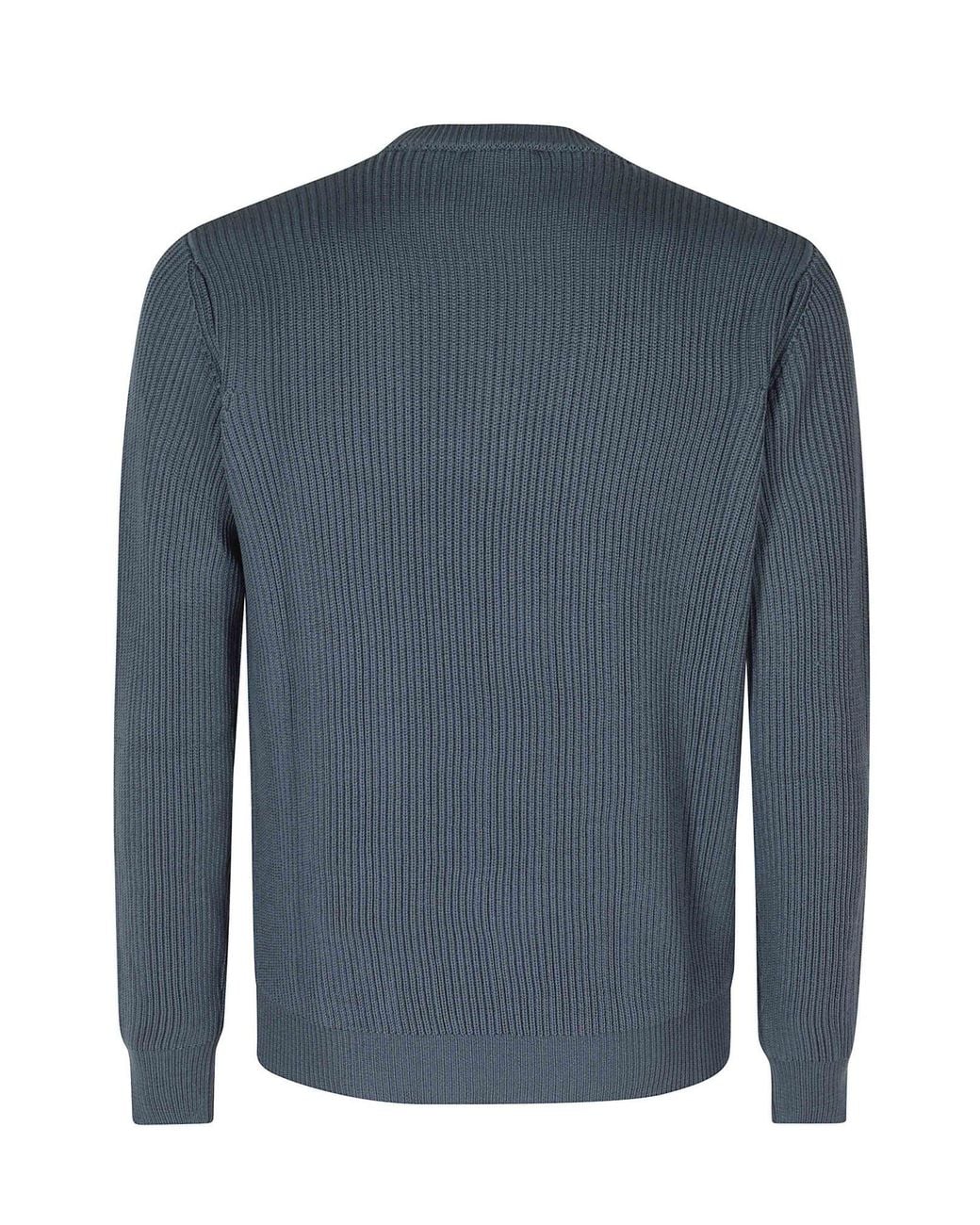 Roberto Collina Blue Crew-Neck Sweater for men