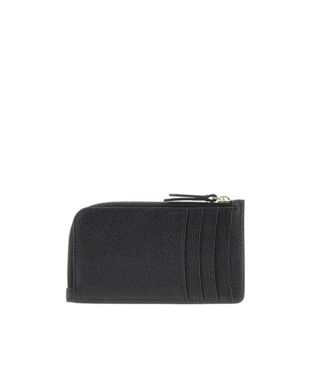 Emporio Armani Black Zip Leather Wallet