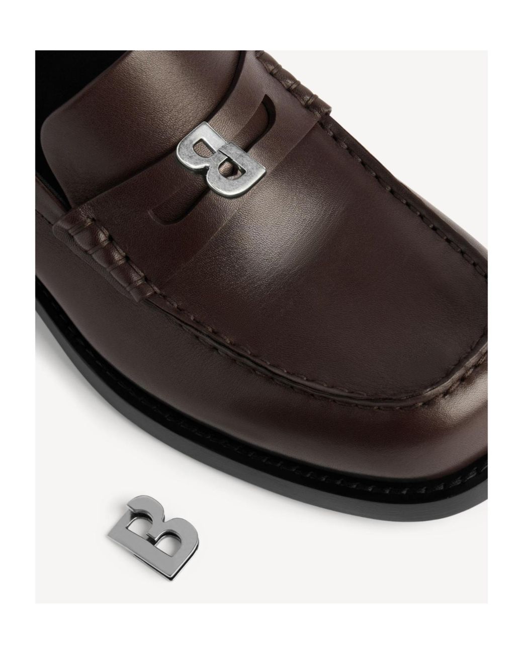 Balenciaga Brown Comfy Logo Plaque Loafers