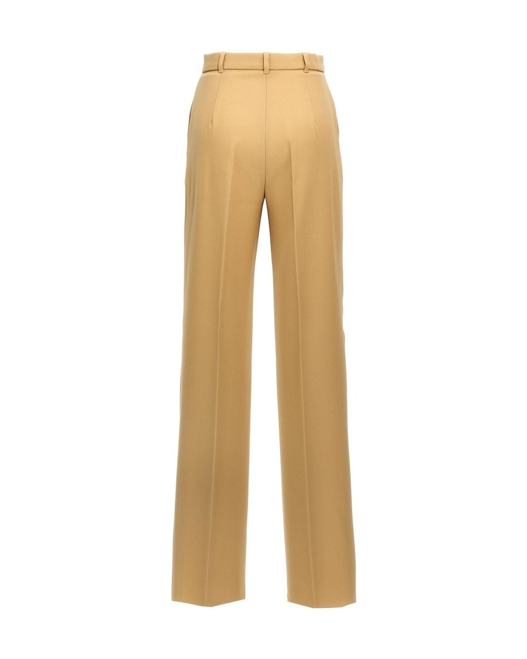 Max Mara Natural Studio Pleat Detailed Straight Leg Trousers