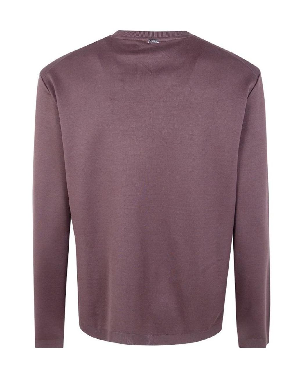 Herno Purple Long-Sleeve T-Shirt for men