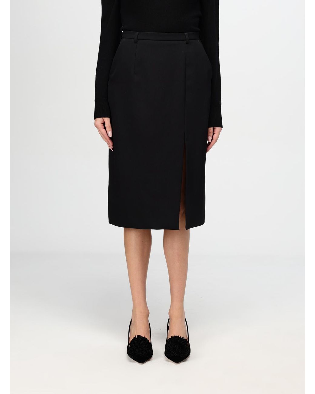 Dolce & Gabbana Black Knee-High Skirt