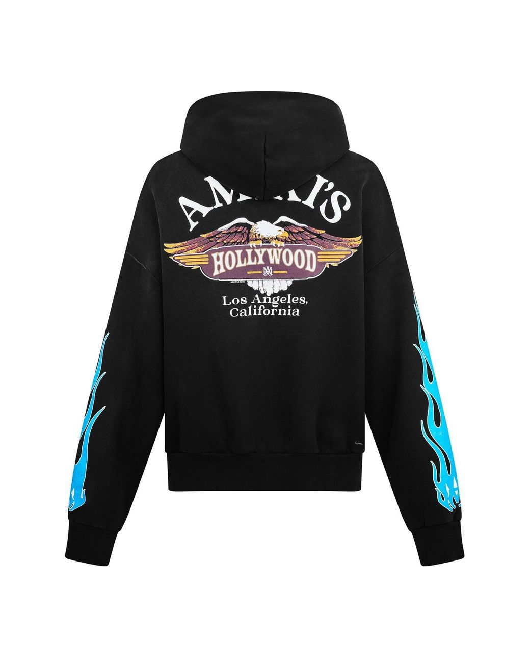 Amiri Black Ma Flames Zip Hoodie for men