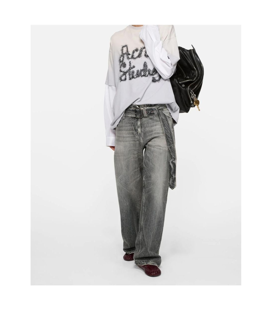 Acne Brown Round-Toe Loafers